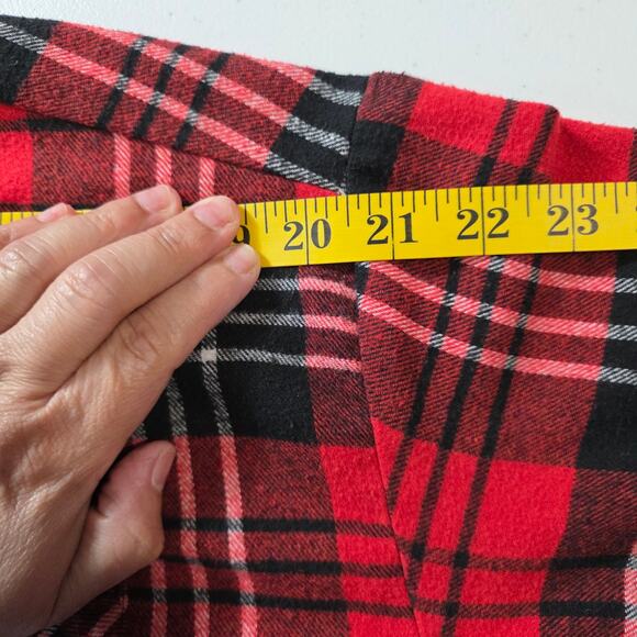 Streetwear Society Plaid Flannel Shirt Womens XL Cropped Patchwork Button Down - Picture 7 of 7